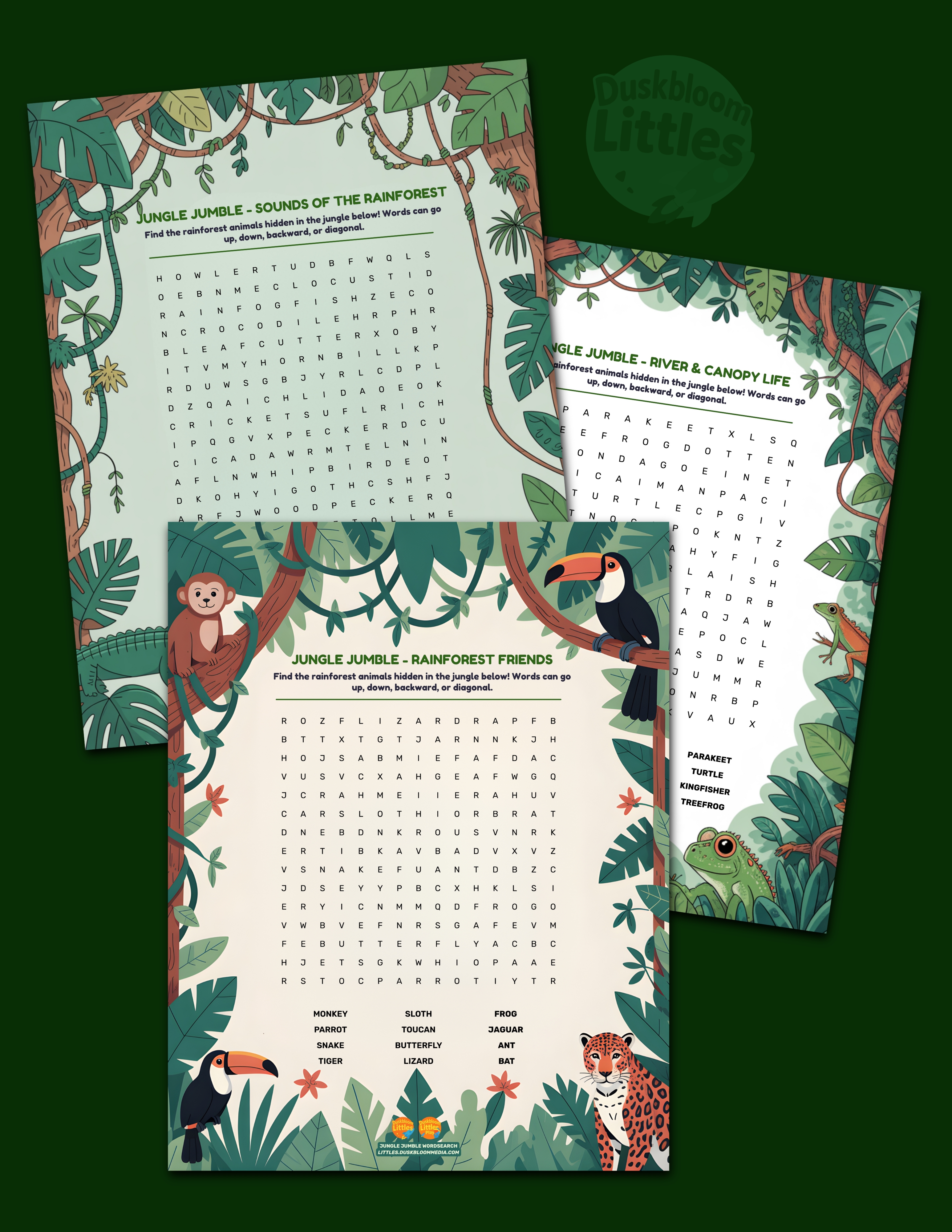 Jungle Jumble Wordsearches